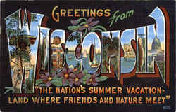 Greetings From Wisconsin Postcard Postcard
