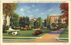 Approach To Agricultural Hall, University of Wisconsin Postcard