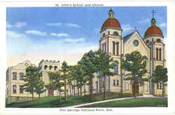 St. John's School And Church, Hot Springs National Park Postcard Postcard
