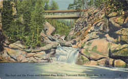 The Pool And The Flume And Sentinel Pine Bridge, Franconia Notch Postcard