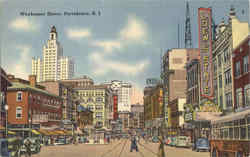 Weybosset Street, Brown University Providence, RI Postcard Postcard