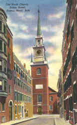 Old North Church, Salem Street Boston, MA Postcard Postcard