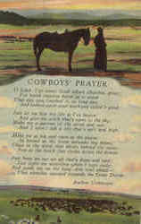 Cowboy's Prayer Postcard