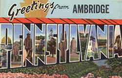 Greetings From Ambridge Tennessee Postcard Postcard