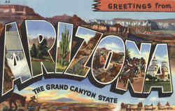 Greetings From Arizona Postcard
