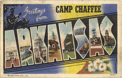 Greetings From Arkansas Camp Chaffee, AR Postcard Postcard