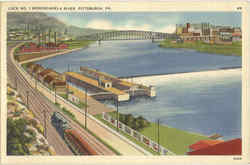 Lock No. 1 Monongahela River Postcard