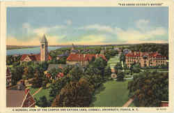 A General View Of The Campus And Cayuga Lake, Cornell University Postcard