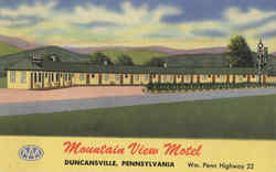 Mountain View Motel Postcard