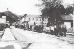 Ore Wagons On Miner Street Postcard