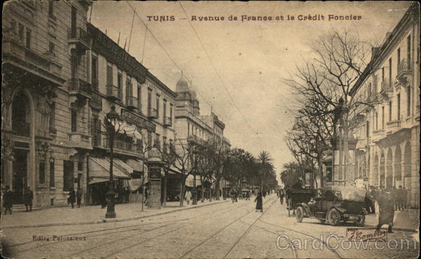 Avenue de France et le Credit Foncier Tunis Tunisia