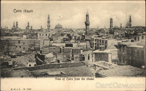 View of town from the Citadel Cairo Egypt Africa