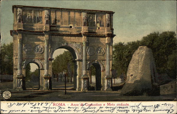 Arco di Costantino e Meta sudante Roma Italy