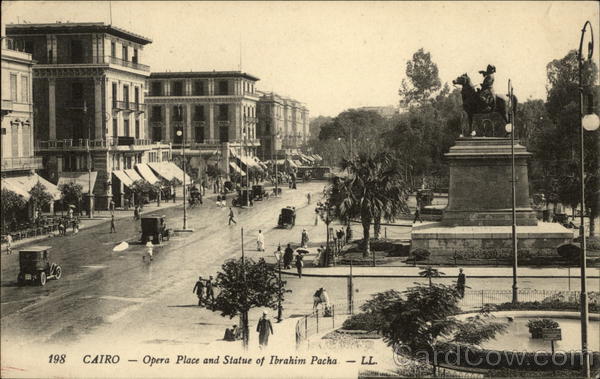 Opera Place and Statue of Ibrahim Pacha Cairo Egypt
