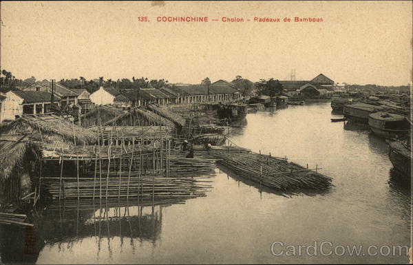 Cholon: Radeaux de Bambous Cochinchine (Vietnam) Southeast Asia