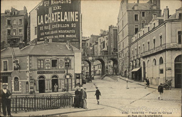 Place du Cirque at Rue de l'Arche-Sèche Nantes France
