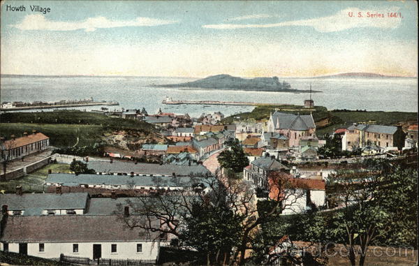 Birds-Eye View of Village Howth Ireland