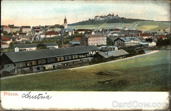 Birds-eye View of the City Pribram Czech Republic Eastern Europe