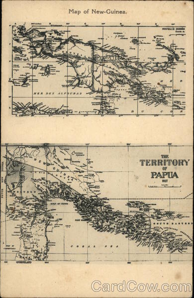 Map of New Guinea & Territory of Papua Papua New Guinea