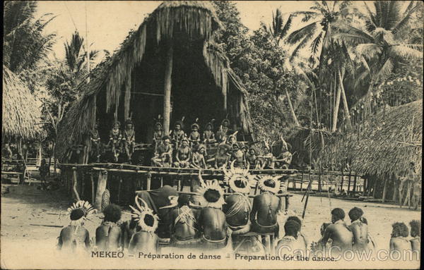 Prepartion de danse Mekeo Papua New Guinea South Pacific