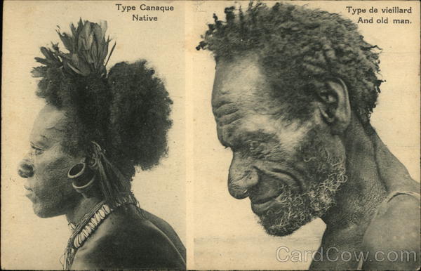 Two Natives - Young and Old - Profiles Papua New Guinea