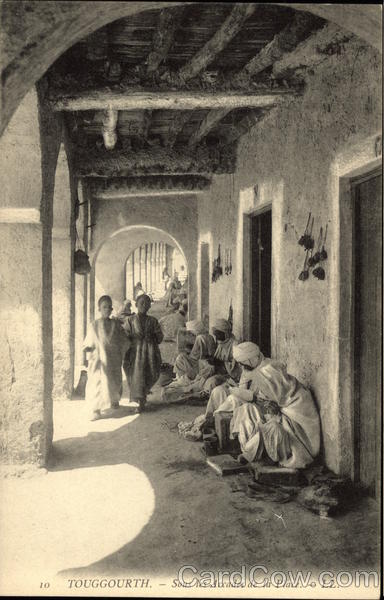 Sous les Arcades de la Place Touggourt Algeria Africa