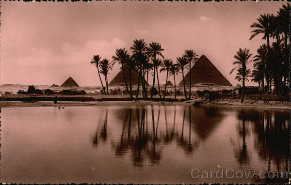 Panorama of the Pyramids Cairo Egypt Africa