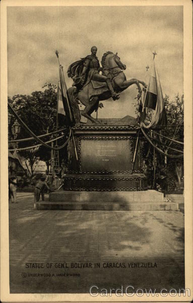 Statue of Genral Simon A. Bolivar Caracas Venezuela