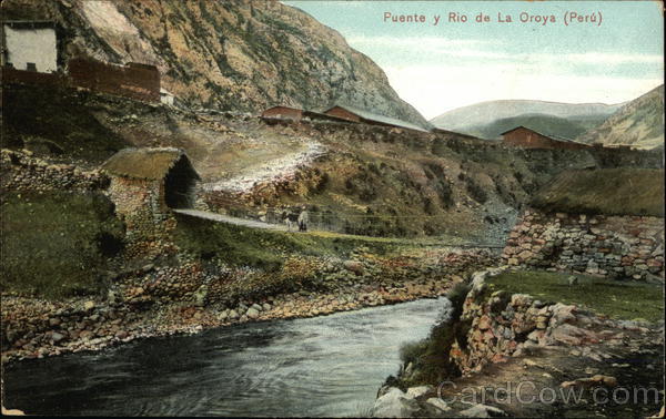 Puente Y Rio De La Oroya Peru
