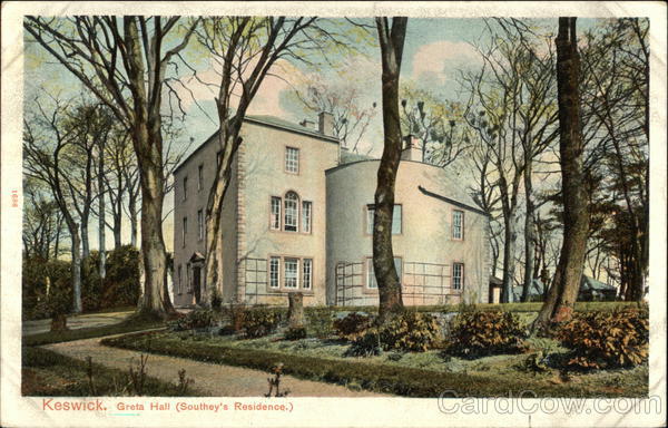 Greta Hall, Southey's Residence Keswick England Cumbria