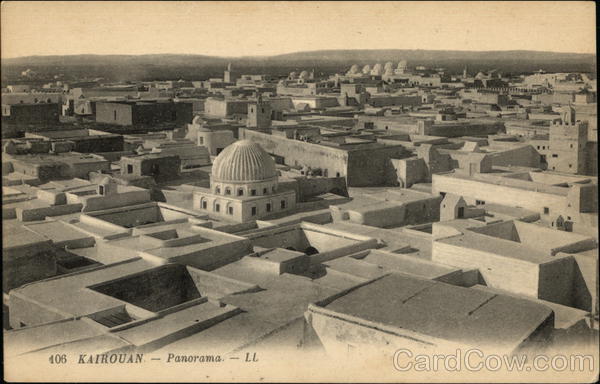 Panoramic View of Town Kairouan Tunisia Africa