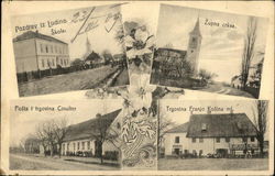 Pozdrav iz Ludine. Škola Postcard