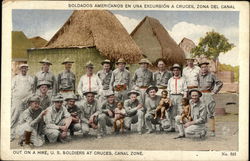 Soldados Americanos en una Excursion a Cruces, Zona del Canal Postcard