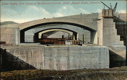 Three Eighty Foot Spans of Reinforced Concrete, Pedro Miguel Locks Postcard