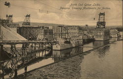 North End Gatun Locks, Showing Abuttments for Arches Postcard