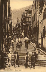 Street Life - People on Steps Hong Kong, Hong Kong China Postcard Postcard