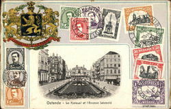 The Kursaal and Leopold Avenue Ostend, Belgium Stamp Postcards Postcard Postcard