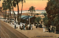 Assuan - The Railway Station Aswan, Egypt Africa Postcard Postcard