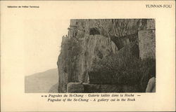 Pagodas du Si-Chang - Galerie tailee la Roche Postcard