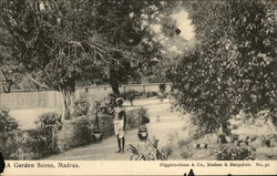 A Garden Scene Postcard