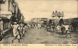 Street Scene in Georgetown Postcard