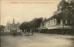 Cochinchine. - Perspective de l'Hôtel de Ville et Hôtel des Nations Saigon, Vietnam Southeast Asia Postcard Postcard