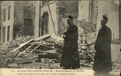 La Grande Guerre 1914-18. Bombardment de Reims Postcard