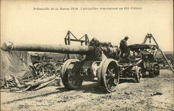 2ed Bataille de la Marne 1918 - Caterpillar remorquant un 155 Filloux France World War I Postcard Postcard