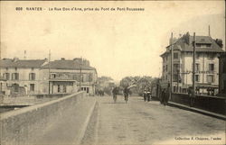 La Rue Dos d'Ane, Prise du Pont de Pont Rousseau Nantes, France Postcard Postcard
