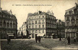 Place St-Pierre, Entree de la Rue de Verdun Nantes, France Postcard Postcard