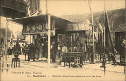 Notables Faisant Leurs Devotions Avant les Fetes. Postcard