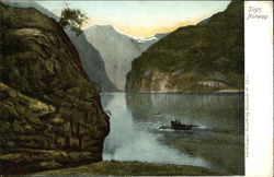 Scenic View Sogn, Norway Postcard Postcard