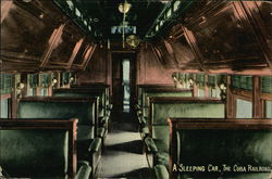 Sleeping Car, Cuba Railroad Postcard