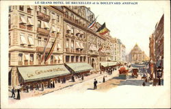 Le Grand Hotel de Bruxelles et le Boulevard Anspach Postcard